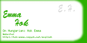 emma hok business card